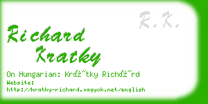 richard kratky business card